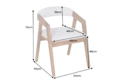 Design Stuhl MAMMUT beige natur massives Akazienholz honey finish