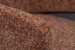 Design Stuhl NOBLESSE braun Chenille schwarzes Metallgestell