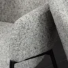 Design Stuhl NOBLESSE grau Chenille schwarzes Metallgestell