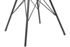 Design Stuhl SCANDINAVIA MEISTERSTÜCK beige grau Chenille schwarz Metallgestell