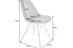 Design Stuhl SCANDINAVIA MEISTERSTÜCK dunkelgrau Samt goldene Beine