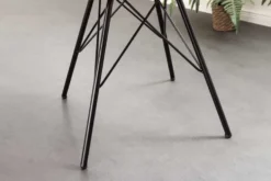 Design Stuhl SCANDINAVIA MEISTERSTÜCK grau Cord schwarz Metall-Gestell