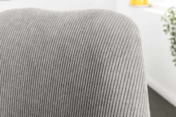 Design Stuhl SCANDINAVIA MEISTERSTÜCK grau Cord schwarz Metall-Gestell