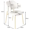 Design Stuhl VOGUE weiß Bouclé goldene Metallbeine