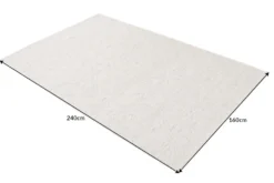 Design Teppich WOOL 240x160cm silbergrau aus Wolle