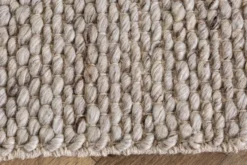 Design Teppich WOOL 240x160cm silbergrau aus Wolle