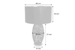 Design Tischlampe ABSTRACT LEAF schwarz Metall Marmorfuß handmade