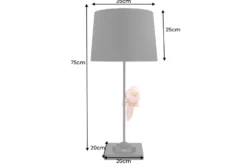 Design Tischlampe WILDLIFE 75cm schwarz terracotta rund Papagei Skulptur