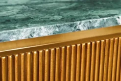Design TV-Board VENEZIANO 160cm messing grün Marmorplatte Mangoholz Retro