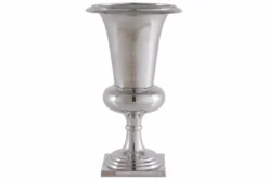 Design Vase GOAL 60cm silber Pflanzen Pokal Aluminium