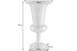 Design Vase GOAL 75cm silber Pflanzen Pokal Aluminium