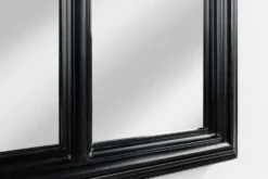 Design Wandspiegel CASTILLO 140cm schwarz Landhausstil Fenster