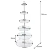 Design XXL Etagere ABSTRACT 180cm silber Metall mit sechs Etagen handmade