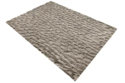 3D Hochflor Teppich DUNE 230x160cm taupe Hoch-Tief-Effekt