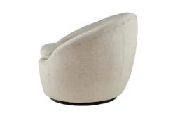 Drehbarer Design Sessel ALPINE beige Samt 360° mit Armlehnen
