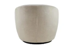 Drehbarer Design Sessel ALPINE beige Samt 360° mit Armlehnen