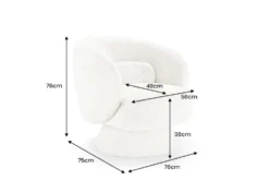 Drehbarer Design Sessel BOSSA NOVA beige Bouclé