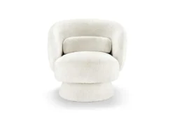 Drehbarer Design Sessel BOSSA NOVA beige Bouclé