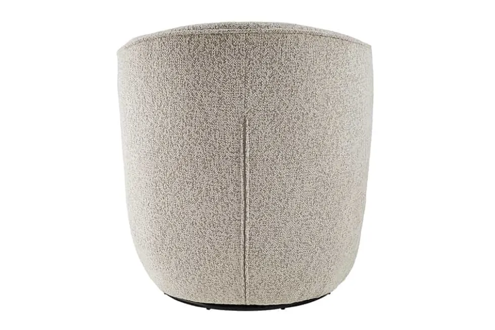 Drehbarer Design Sessel GATSBY taupe Bouclé Tweed Soft 360°