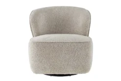 Drehbarer Design Sessel GATSBY taupe Bouclé Tweed Soft 360°