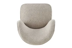 Drehbarer Design Sessel GATSBY taupe Bouclé Tweed Soft 360°