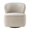 Drehbarer Design Sessel GATSBY beige Samt 360°