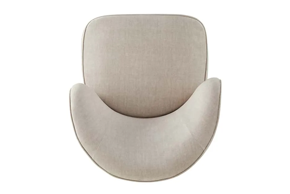 Drehbarer Design Sessel GATSBY beige Samt 360°