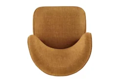 Drehbarer Design Sessel GATSBY senfgelb Samt 360°