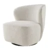 Drehbarer Design Sessel GATSBY beige Bouclé Tweed Soft 360°