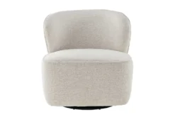 Drehbarer Design Sessel GATSBY beige Bouclé Tweed Soft 360°