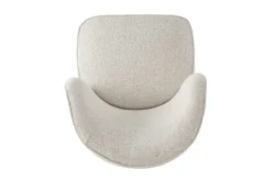 Drehbarer Design Sessel GATSBY beige Bouclé Tweed Soft 360°