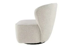 Drehbarer Design Sessel GATSBY beige Bouclé Tweed Soft 360°