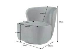 Drehbarer Design Sessel GATSBY petrol Samt 360°
