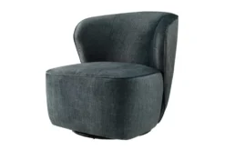Drehbarer Design Sessel GATSBY petrol Samt 360°