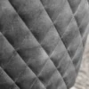 Drehbarer Design Stuhl EUPHORIA dunkelgrau Samt mit Armlehne Metallgestell schwarz