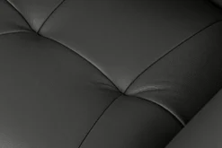 Drehbarer Design Stuhl SIGNATURE schwarz Echtleder 360° Taschenfederkern Metall