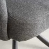 Drehbarer Retro Stuhl BIG GEORGE grau mit Armlehnen und Taschenfederkernpolsterung