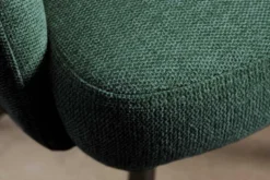 Drehbarer Retro Stuhl BIG GEORGE grün mit Armlehnen und Taschenfederkernpolsterung