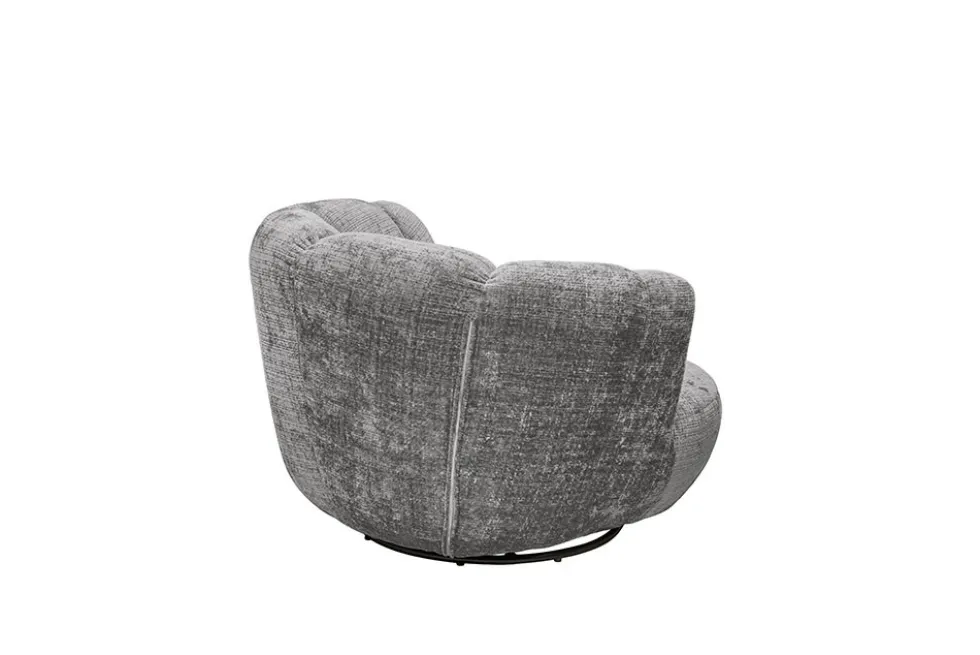 Drehbarer Sessel DIAMOND silbergrau Chenille Cremona 360°