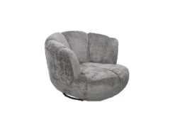 Drehbarer Sessel DIAMOND silbergrau Chenille Cremona 360°