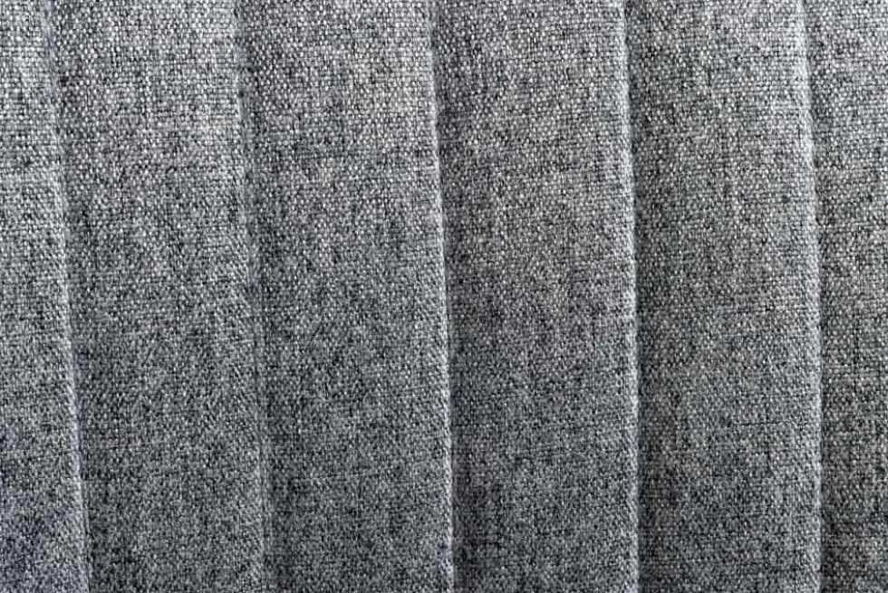 Drehbarer Sessel LOUNGER grau Strukturstoff Metallgestell schwarz