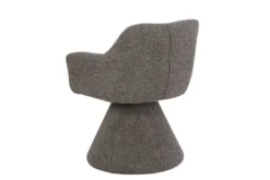 Drehbarer Stuhl AMBIENTO braun Strukturstoff 180° mit Auto-Return Polsterstuhl