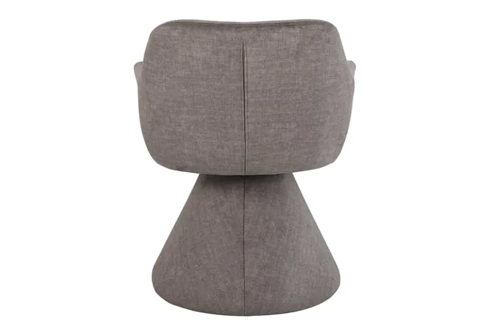 Drehbarer Stuhl AMBIENTO grau Vogue Velours Samt 180° mit Auto-Return Polsterstuhl