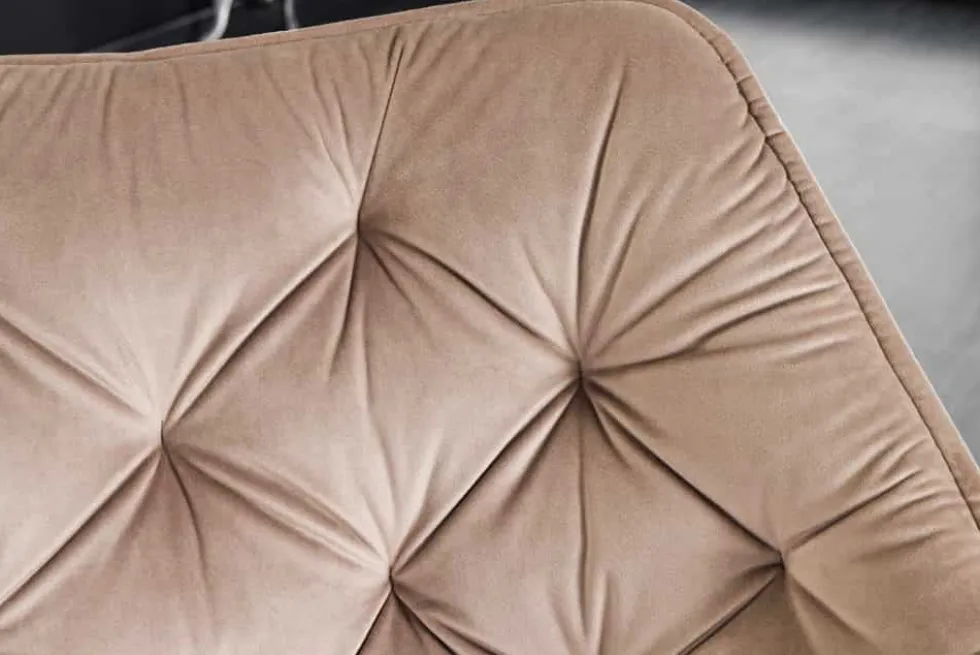 Drehbarer Stuhl THE DUTCH COMFORT greige Samt mit Armlehnen Modern Design
