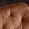 Drehbarer Stuhl THE DUTCH COMFORT rost braun Samt mit Armlehnen Modern Design