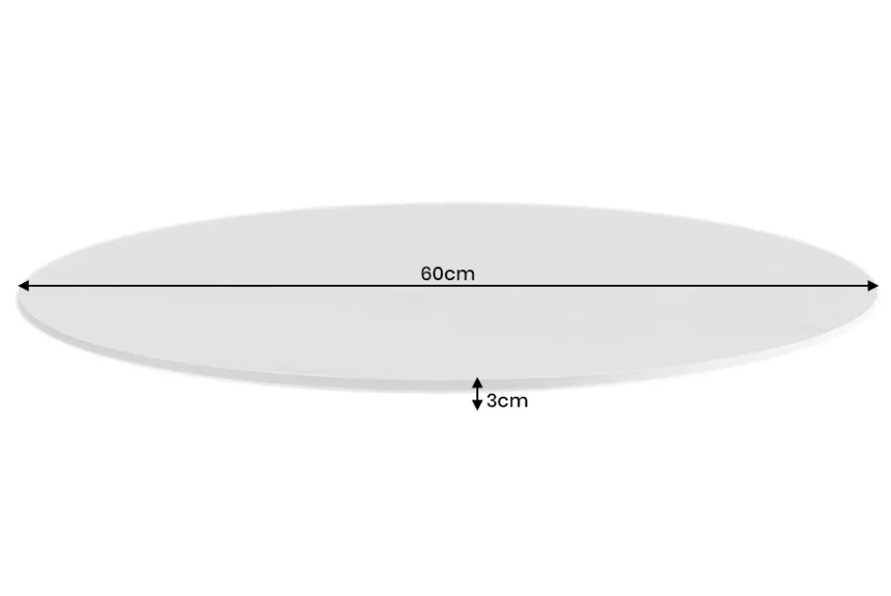 Drehbare Servierplatte SIGNATURE 60cm weiß Marmor Keramik rund