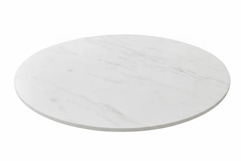 Drehbare Servierplatte SIGNATURE 60cm weiß Marmor Keramik rund
