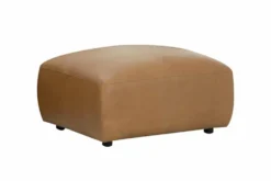 Echtleder Hocker BIG GEORGE 95cm cognac Nosagfederung Taschenfederkern