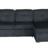 Ecksofa mit Schlaffunktion APARTMENT beidseitig aufbaubar grau Strukturstoff inkl. Stauraum