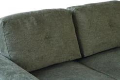 Ecksofa mit Schlaffunktion APARTMENT beidseitig aufbaubar grün Strukturstoff inkl. Stauraum